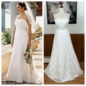 Gorgeous David's Bridal Allover Lace Wedding Gown!